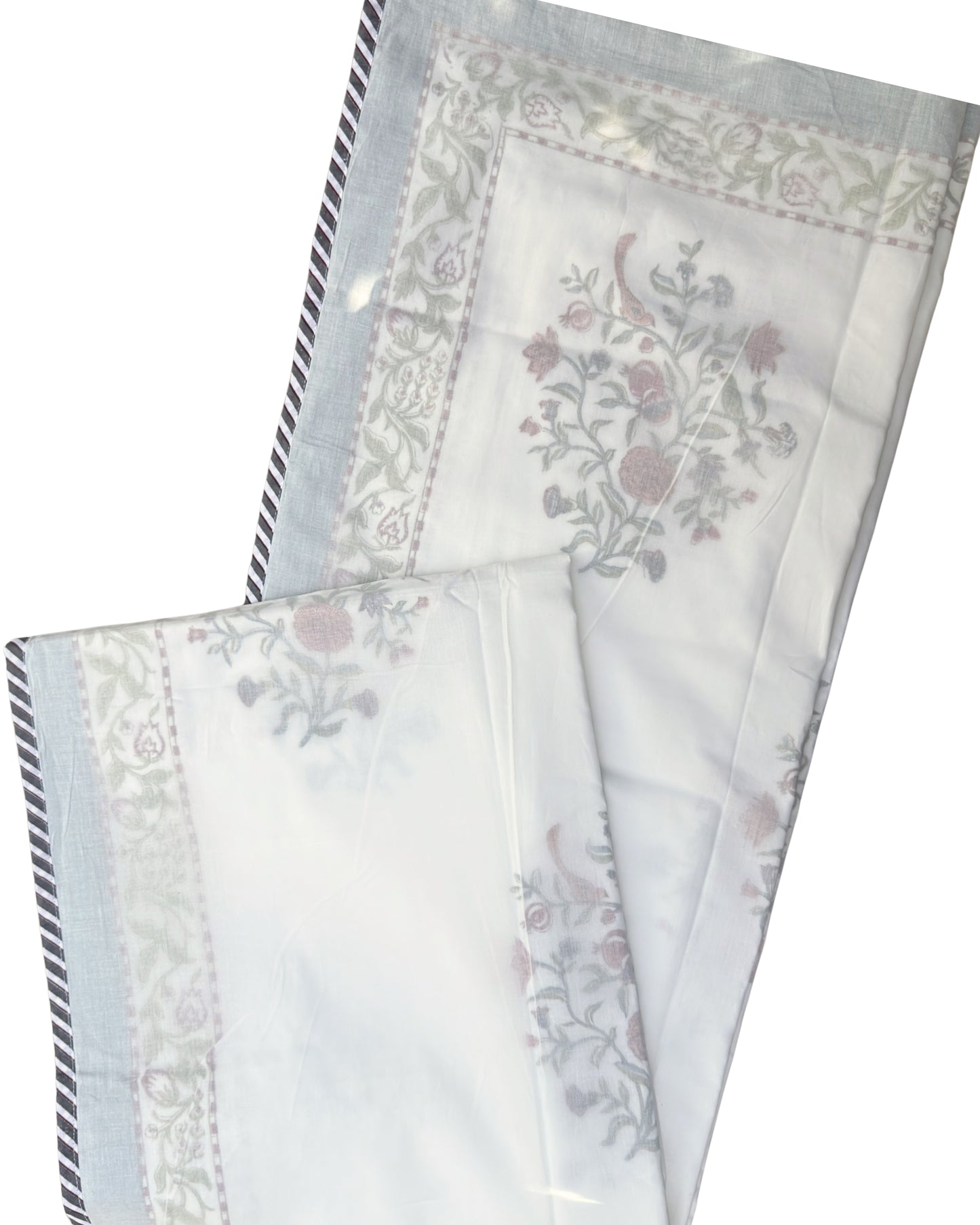 Anaar Bagh Block Print Dohar | Handcrafted Mulmul Dohar