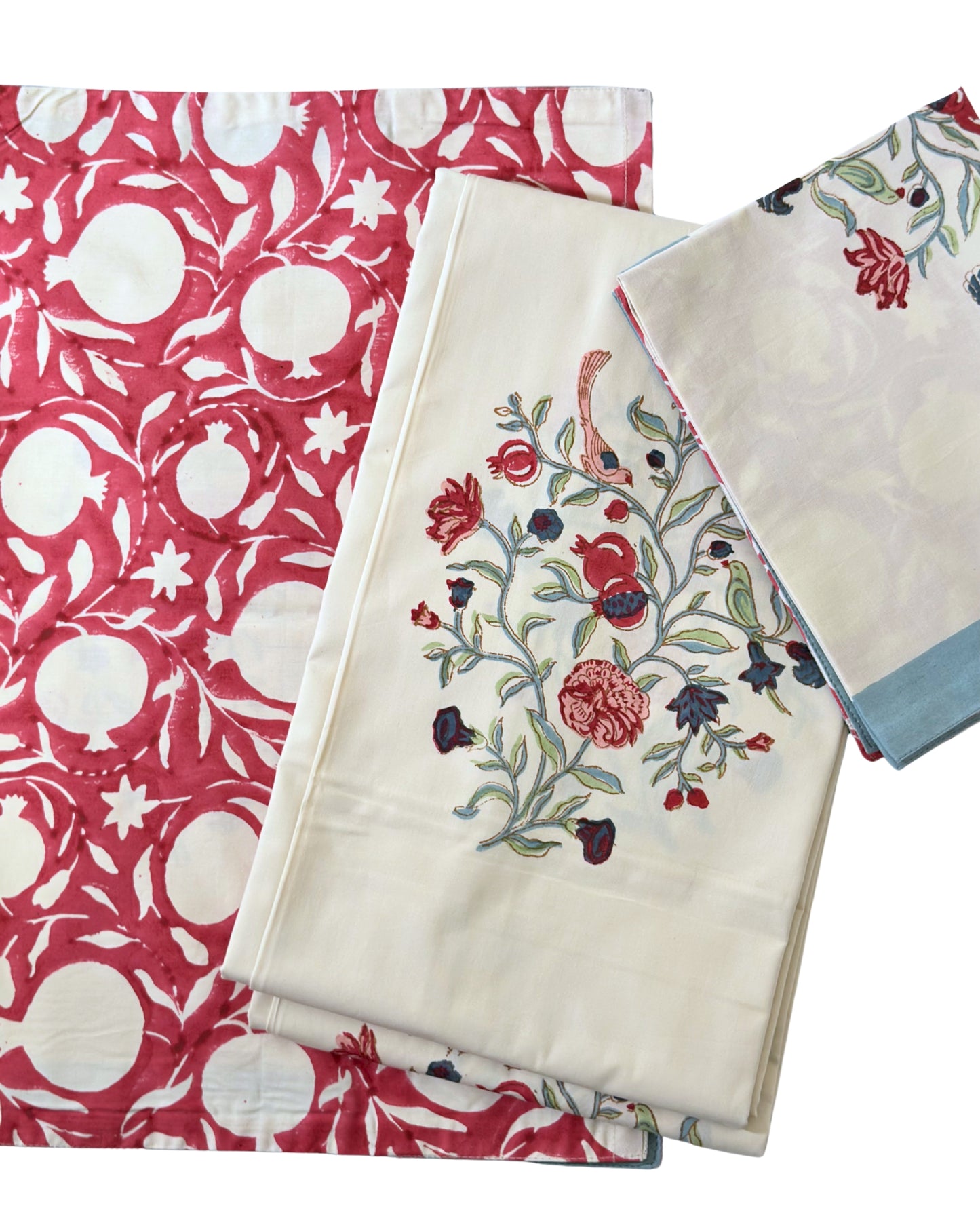 Anaar Bagh Block Print Bedsheet Set