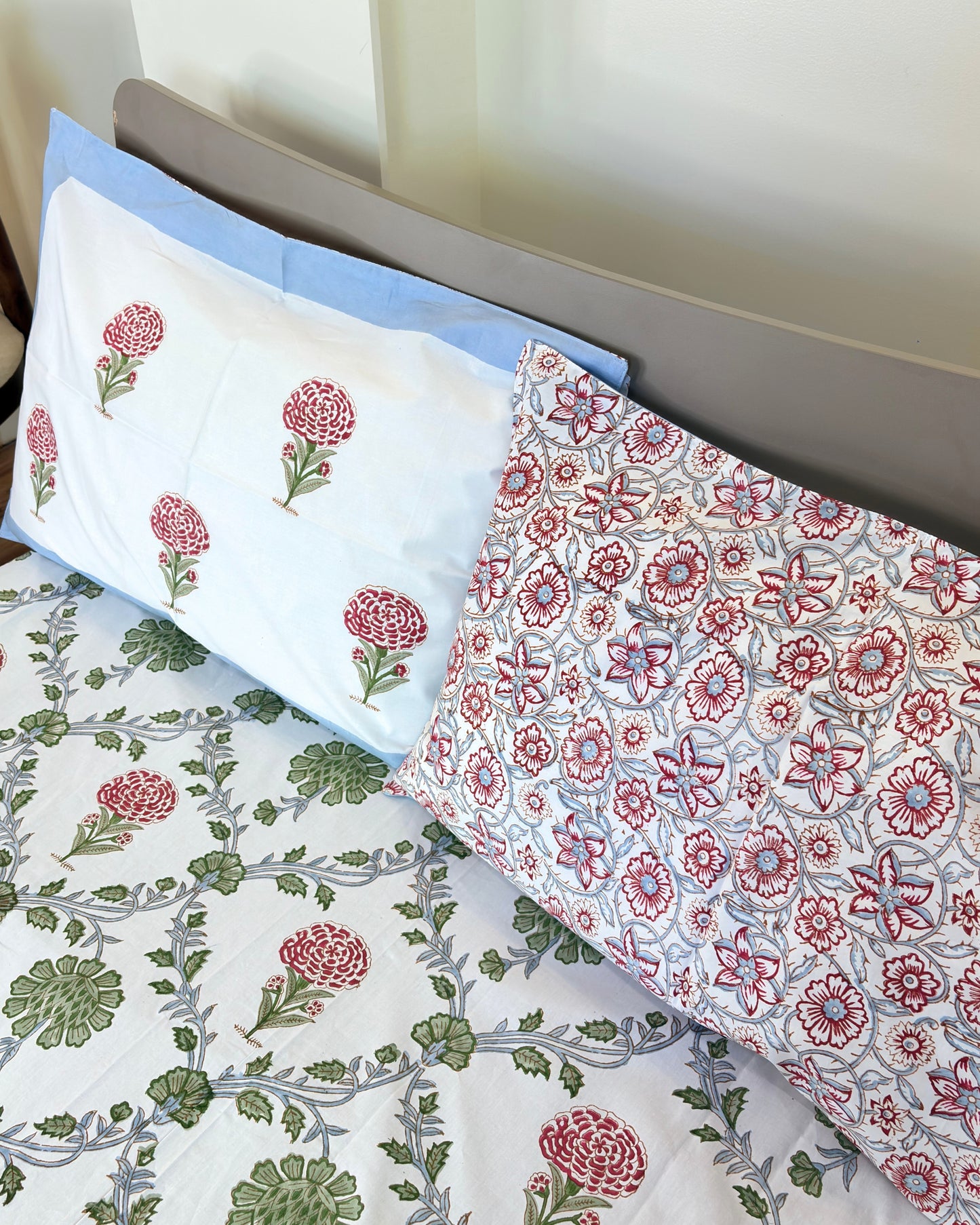 Bageecha Trails Block Print Bedsheet Set – Altaire Homes Sustainable Luxury