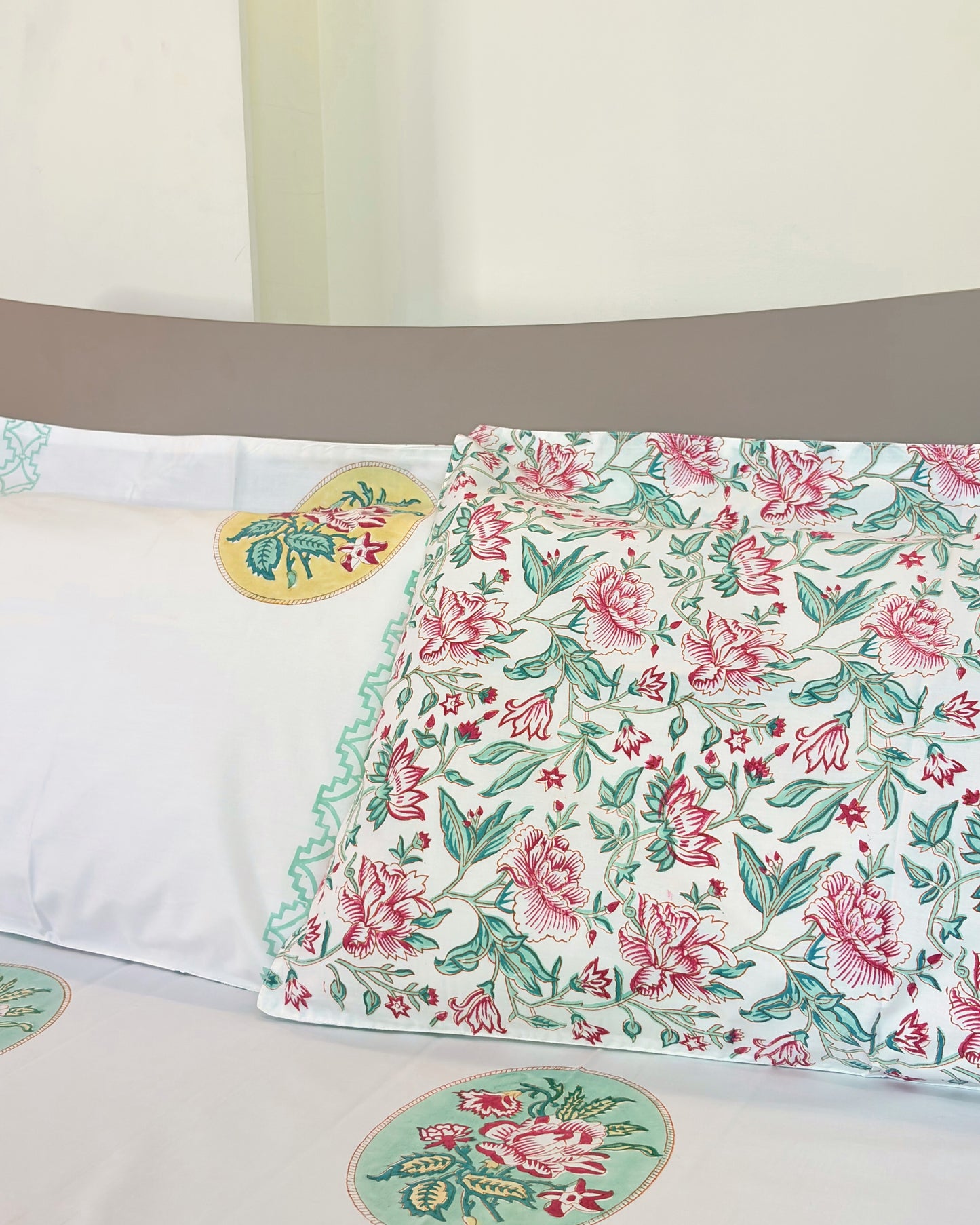 Charbagh Bloom Block Print Bedsheet Set