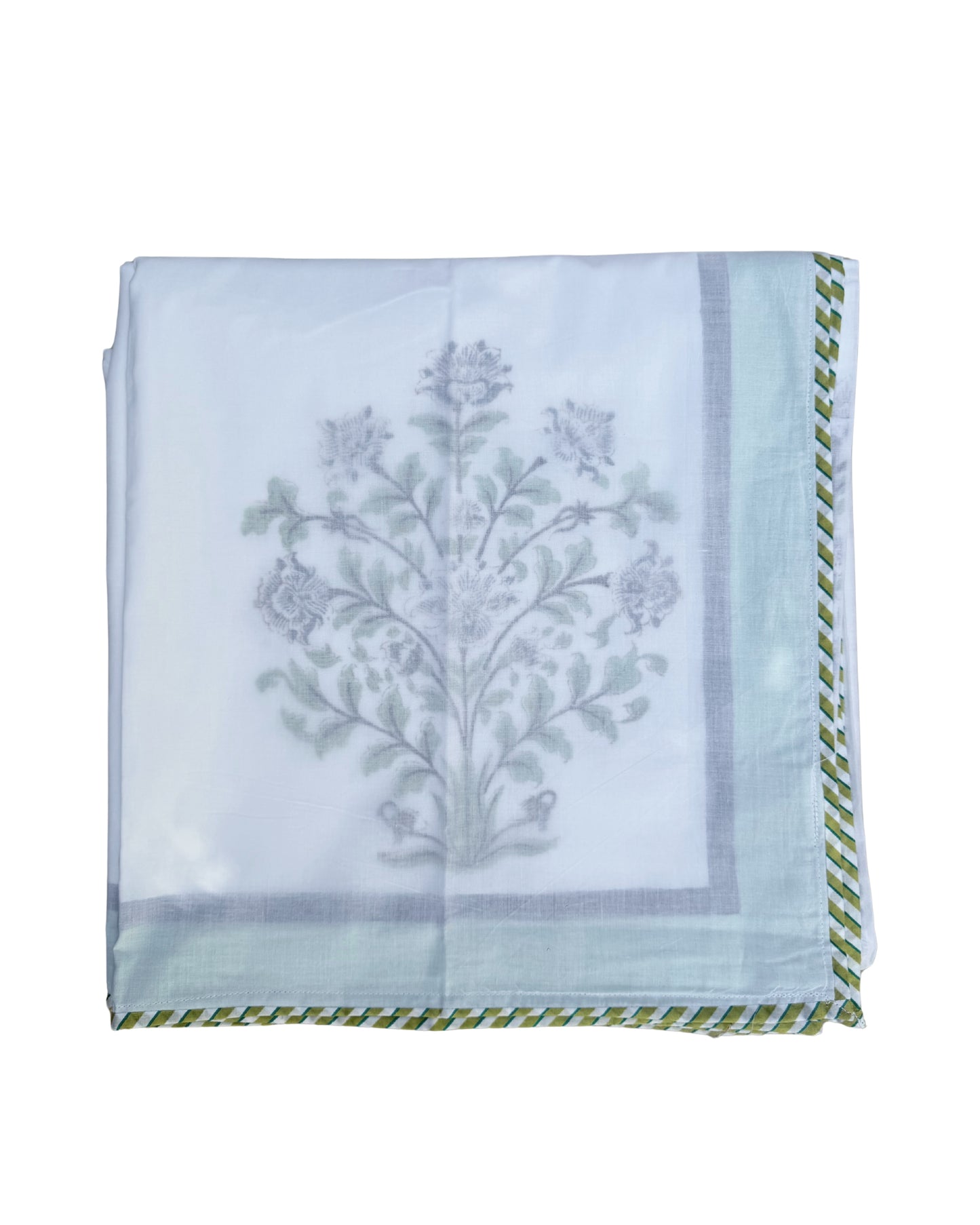 Blue Wildflower Block Print Dohar | Handcrafted Mulmul Dohar