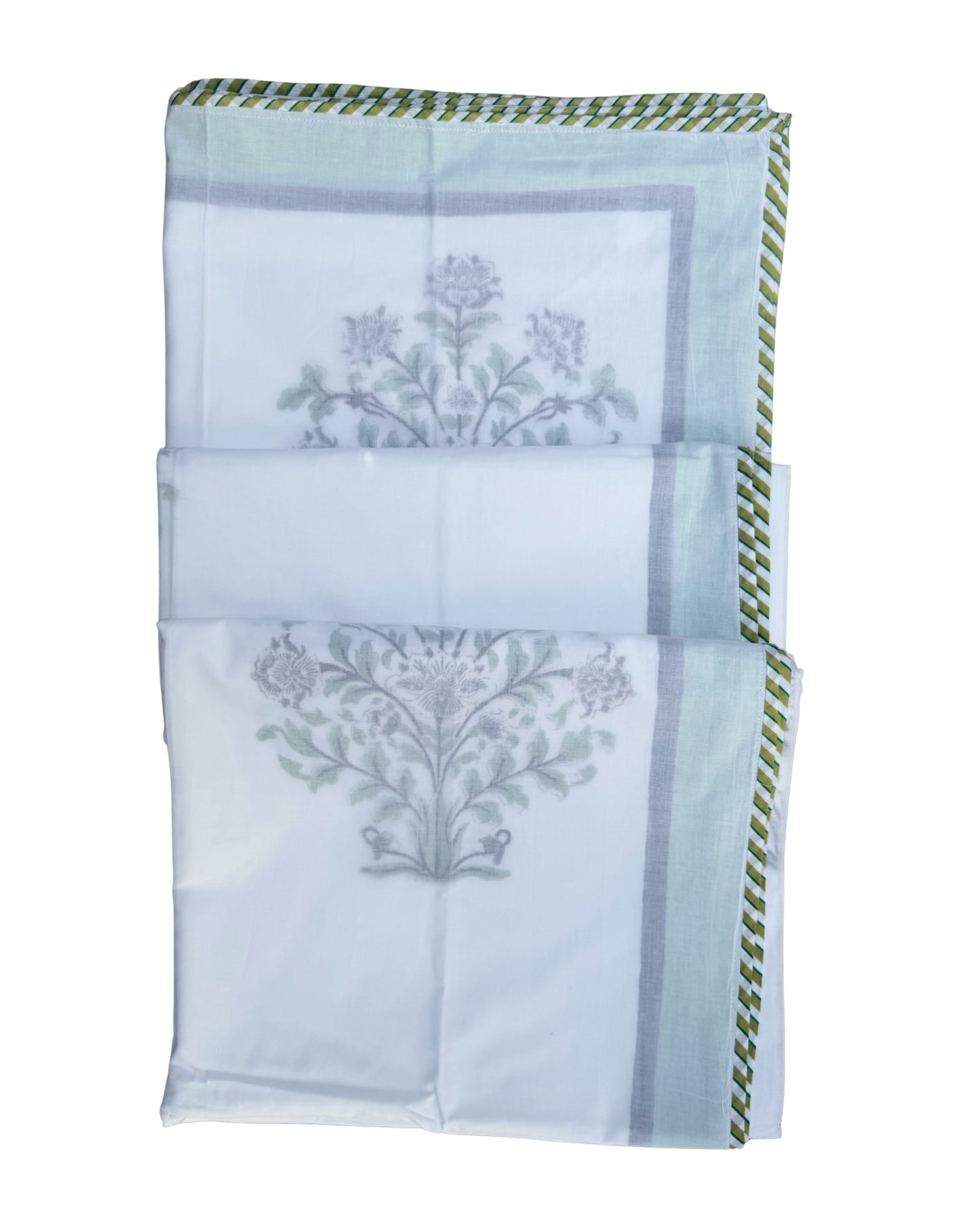Blue Wildflower Block Print Dohar | Handcrafted Mulmul Dohar