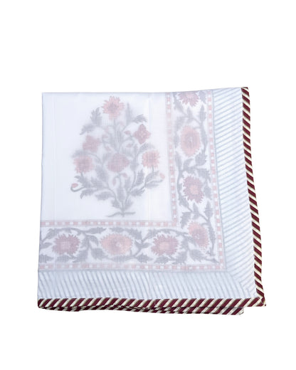 Gul Bageecha Block Print Dohar | Handcrafted Mulmul Dohar