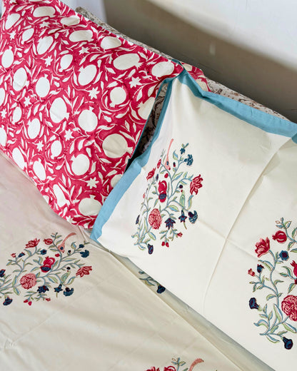Anaar Bagh Block Print Bedsheet Set
