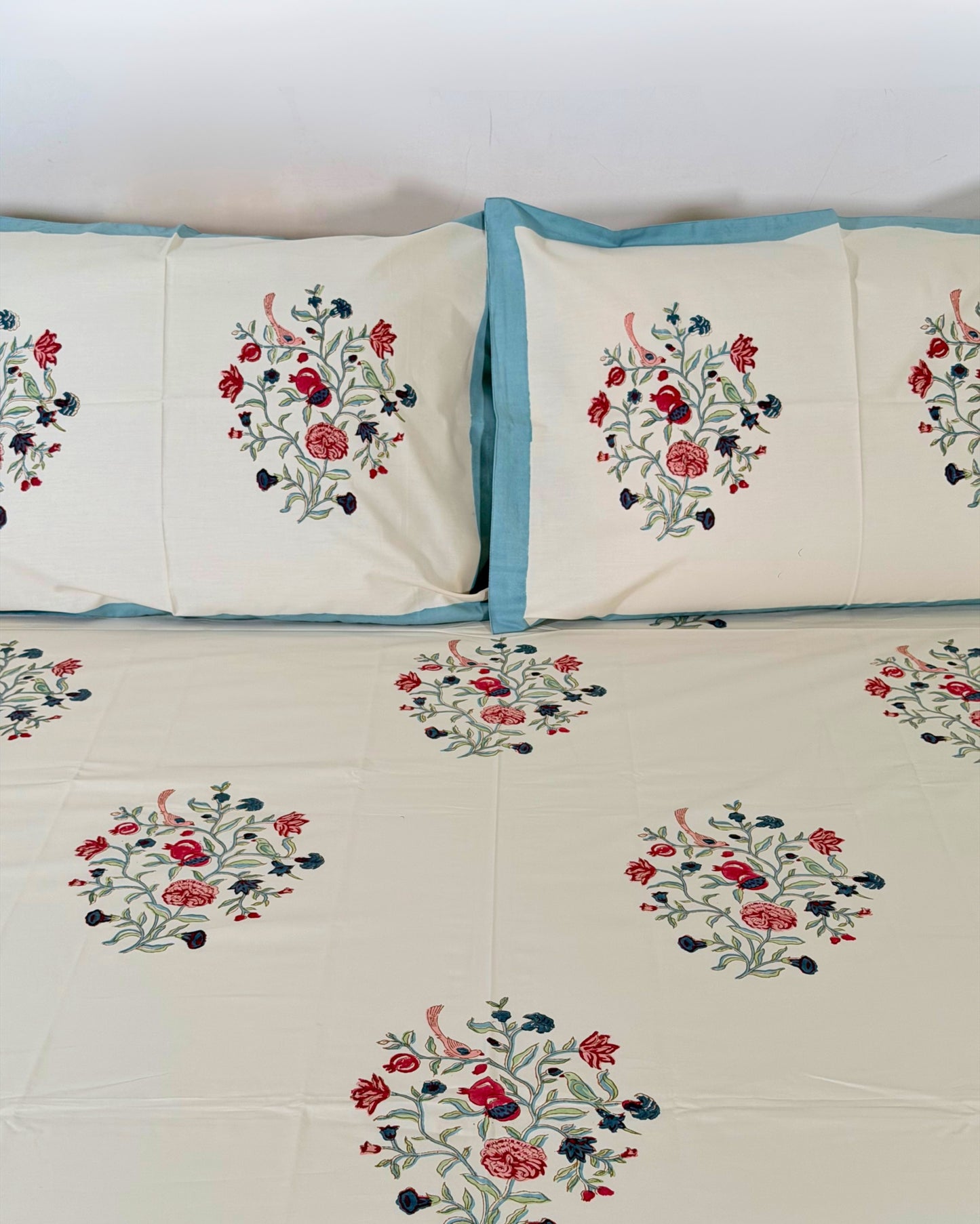 Anaar Bagh Block Print Bedsheet Set