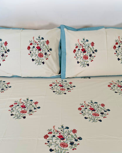 Anaar Bagh Block Print Bedsheet Set