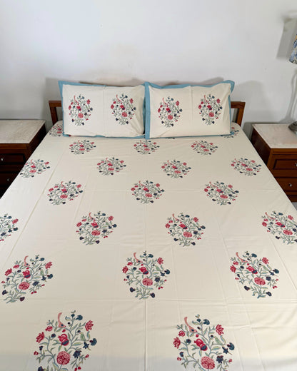 Anaar Bagh Block Print Bedsheet Set