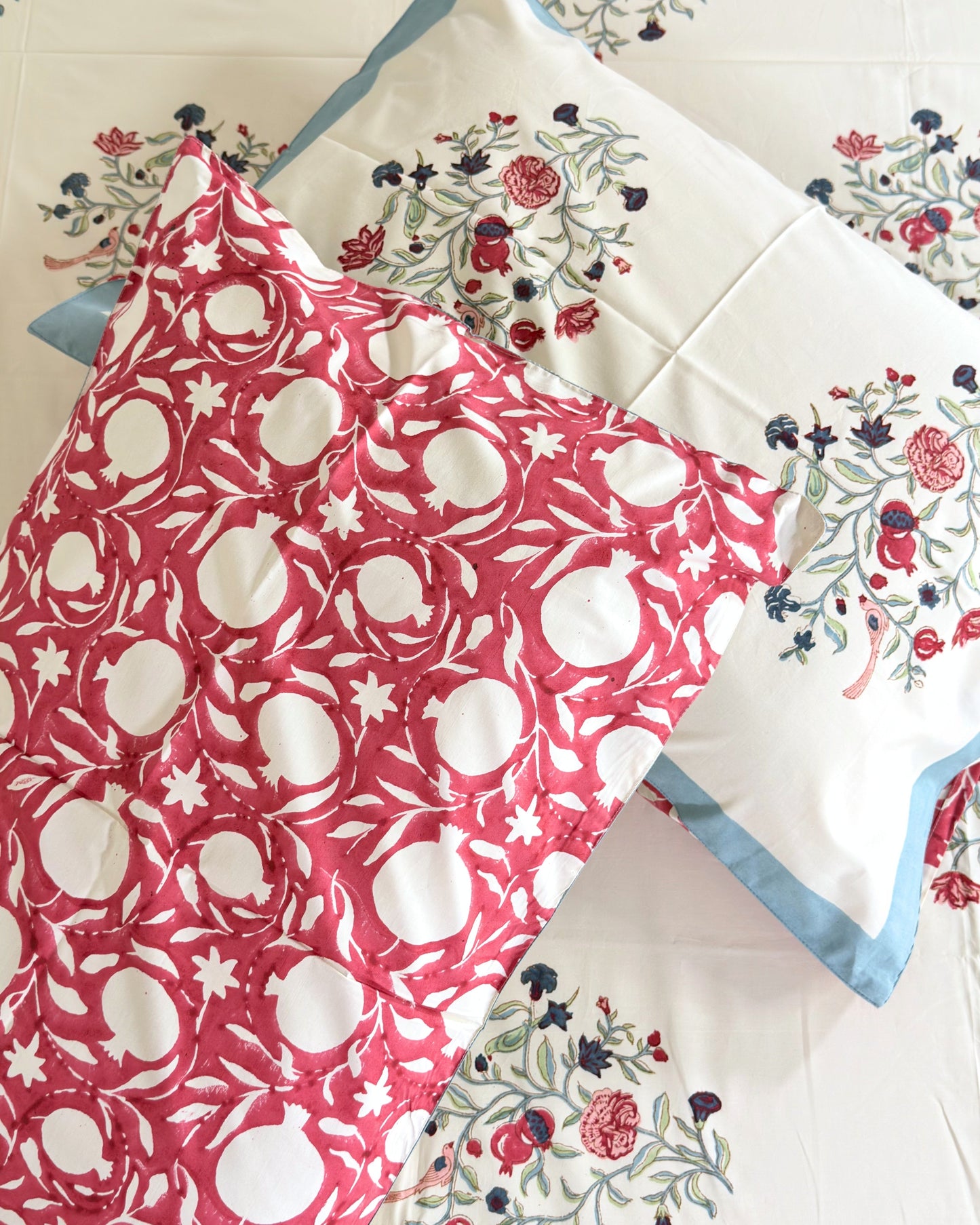 Anaar Bagh Block Print Bedsheet Set