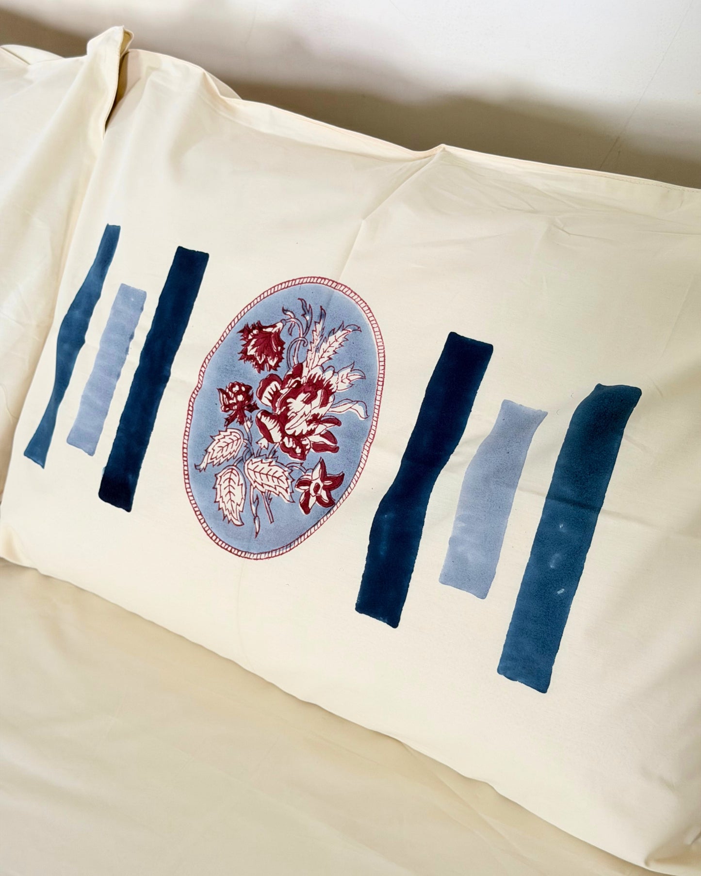 Indigo Canvas Block Print Bedsheet Set