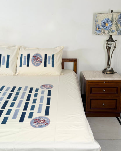 Indigo Canvas Block Print Bedsheet Set