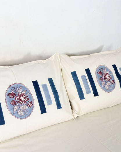 Indigo Canvas Block Print Bedsheet Set