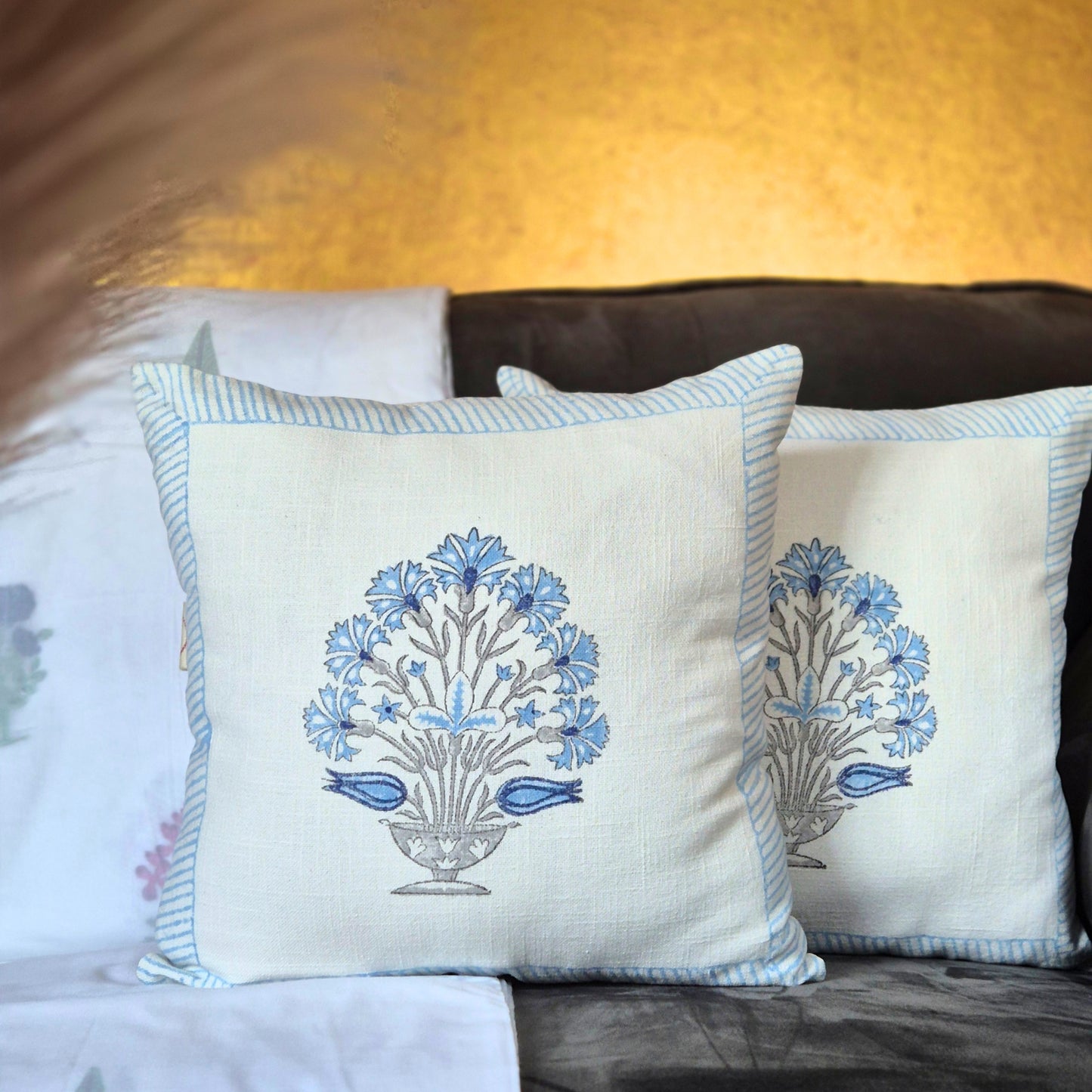 Royal Bagh Slub Cotton Cushion Cover