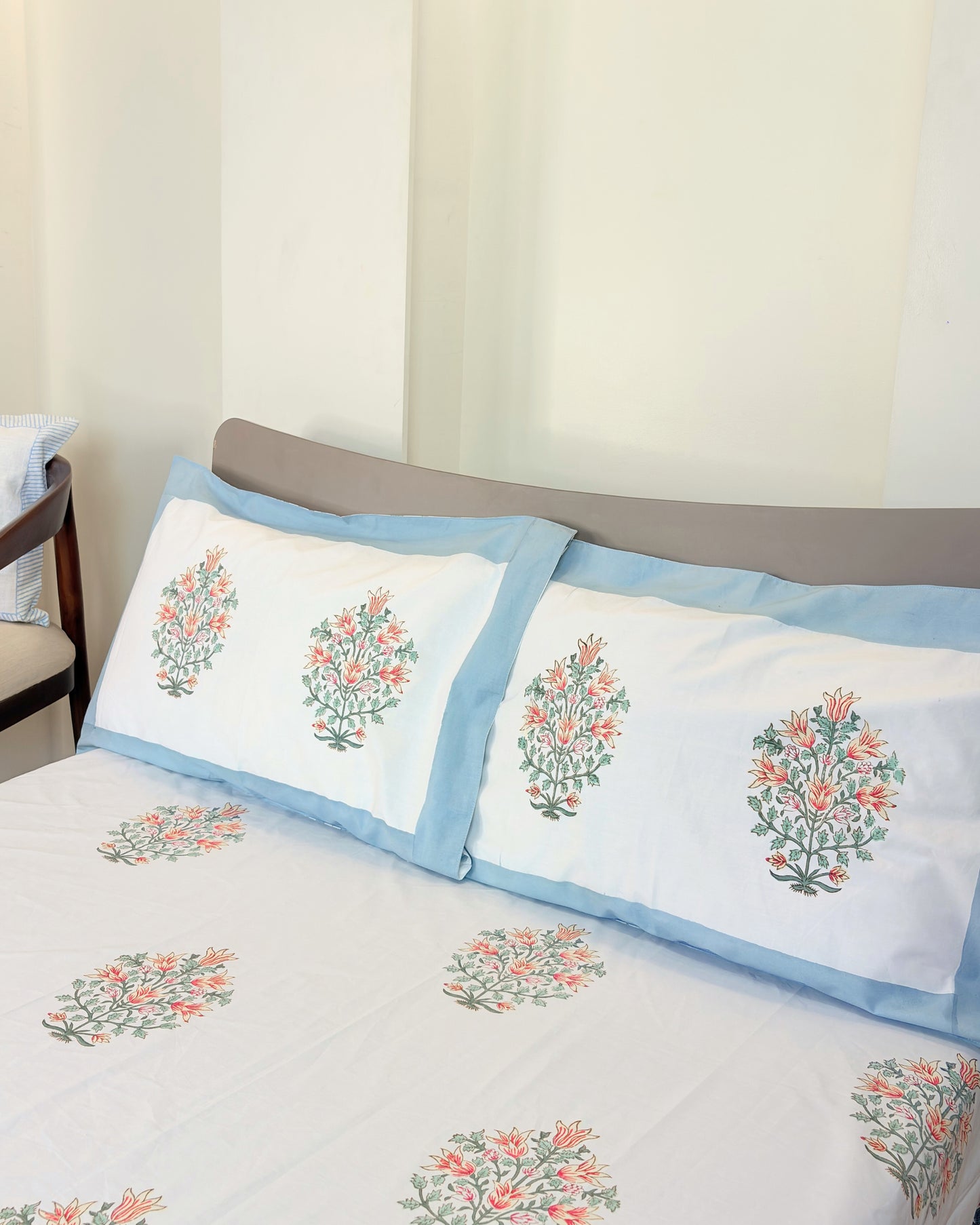 Botanic Spring Block Print Bedsheet Set