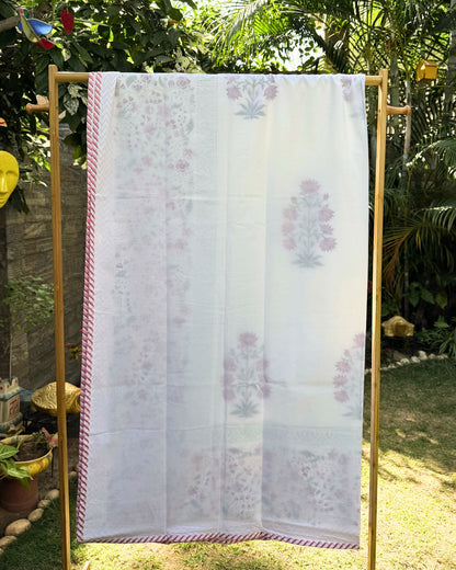 Lotus Bagh Block Print Dohar | Handcrafted Mulmul Dohar