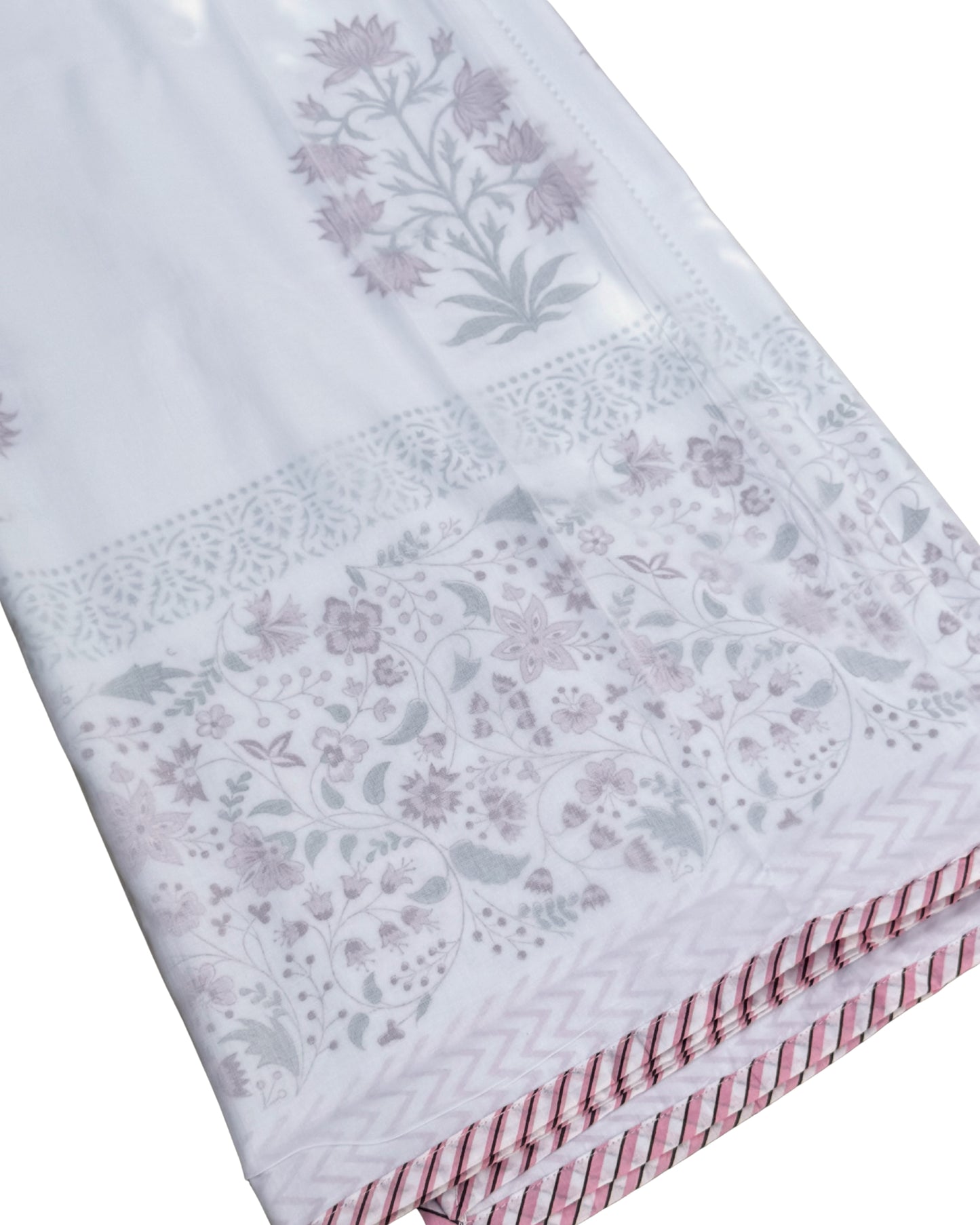 Lotus Bagh Block Print Dohar | Handcrafted Mulmul Dohar