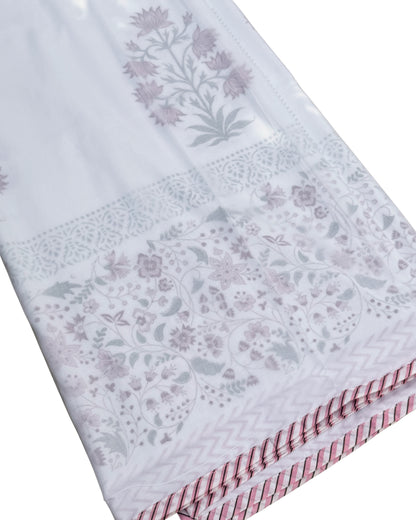 Lotus Bagh Block Print Dohar | Handcrafted Mulmul Dohar