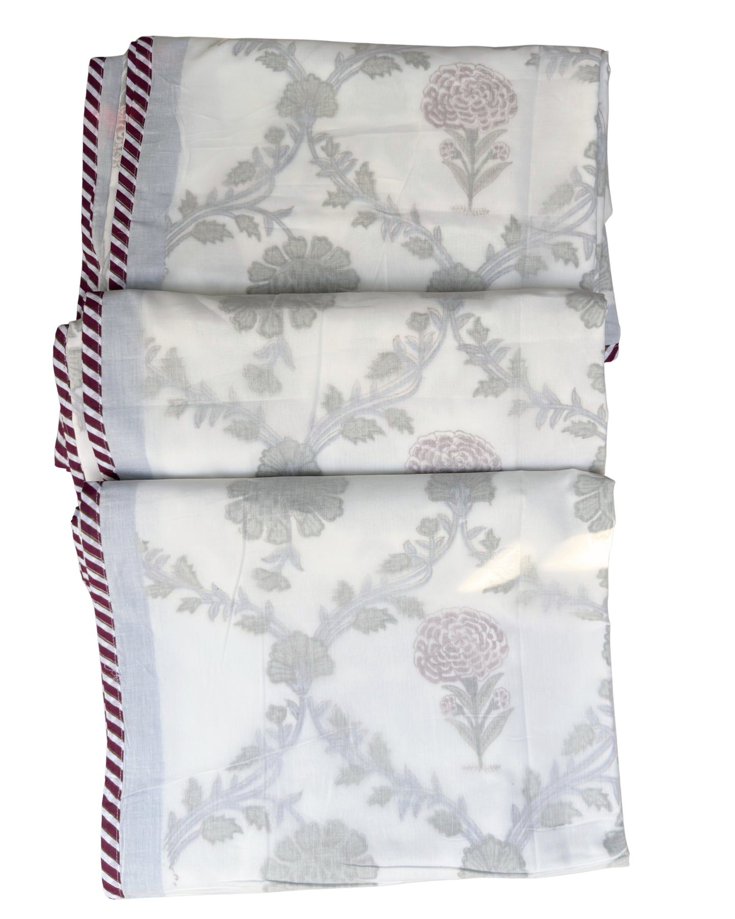 Bageecha Trails Block Print Dohar | Handcrafted Mulmul Dohar