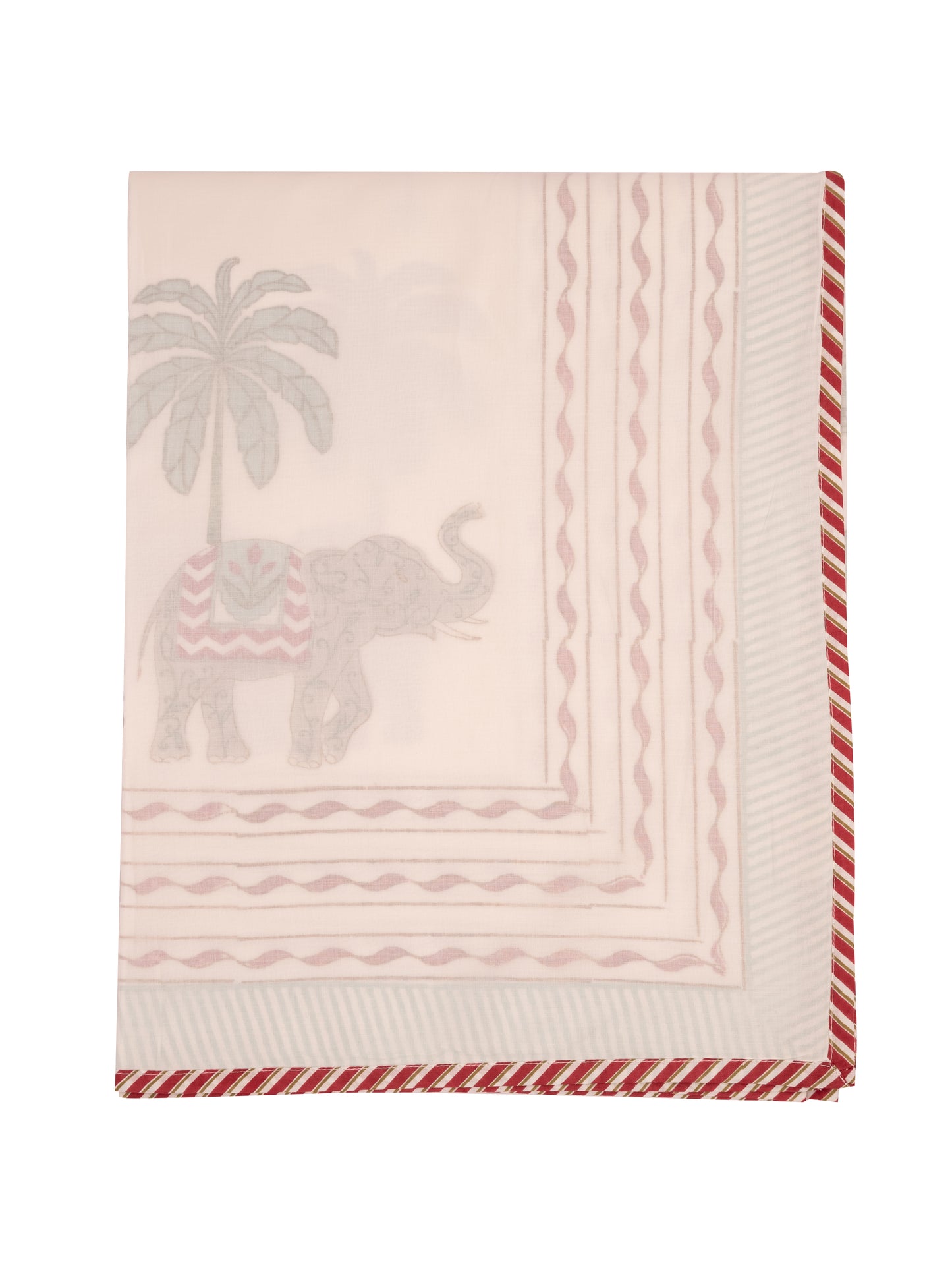 Palm Safari Block Print Dohar