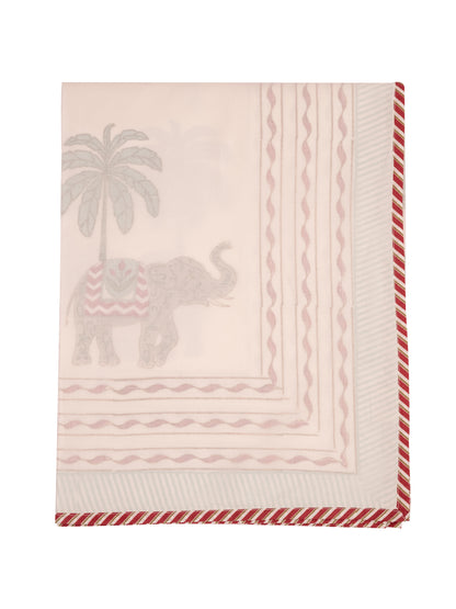 Palm Safari Block Print Dohar