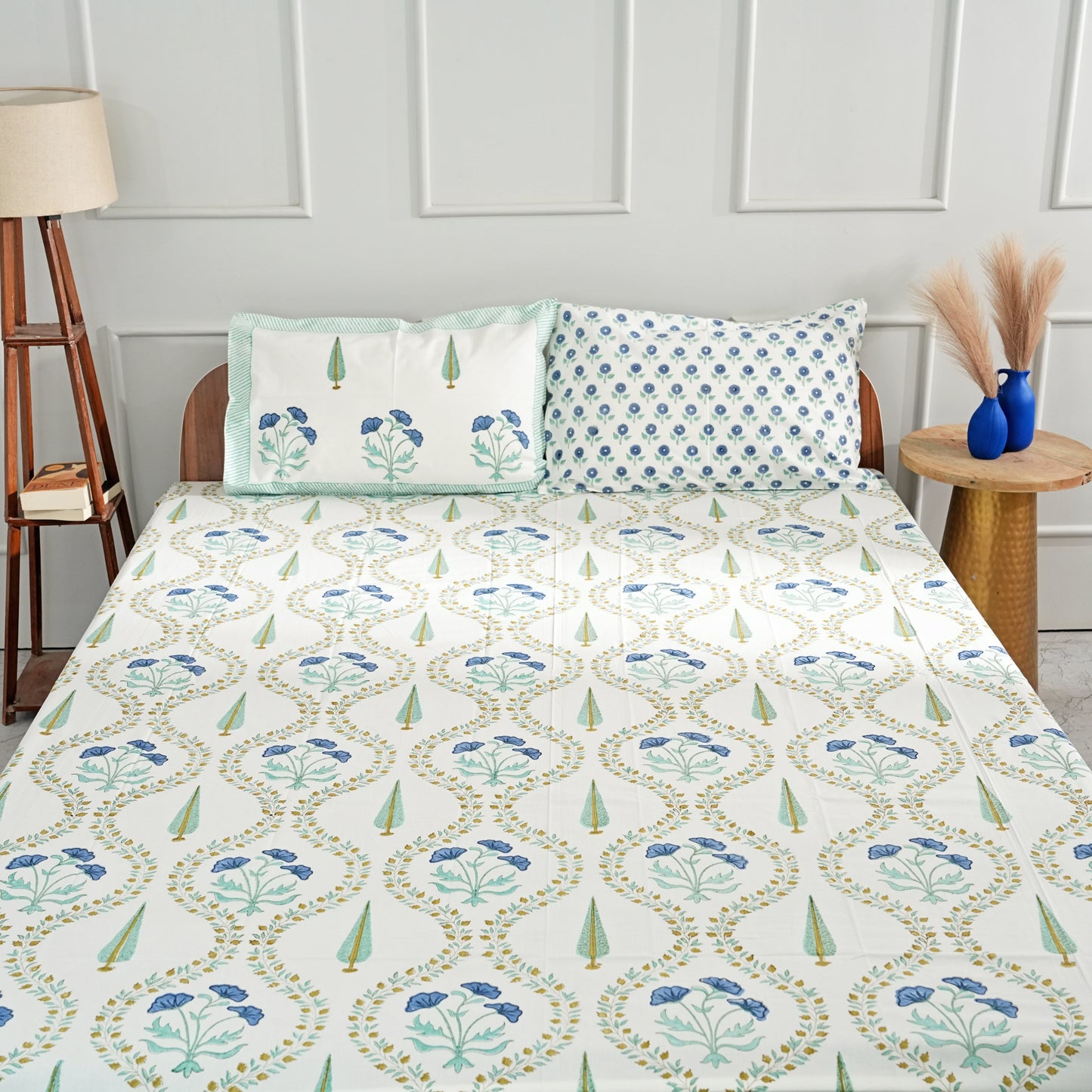 Floral Tapestry Block Print Bedsheet Set