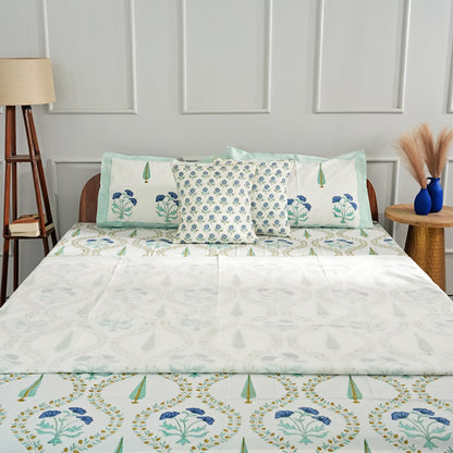 Floral Tapestry Block Print Bedsheet Set